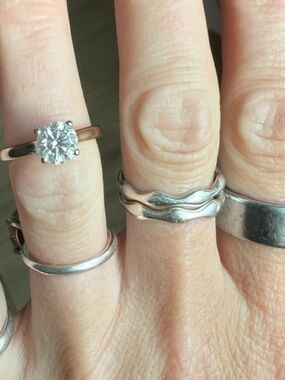 Kay Jewelers Polished Sterling Wavy Stackable Ring - Silver